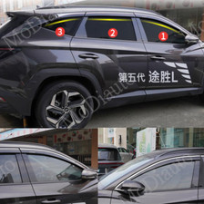 Black For Hyundai Tucson 22-26 Window Visor Vent Shades Sun Rain Guard Wchrone
