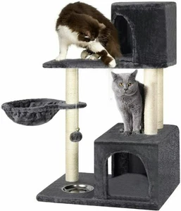 Arbre de chat avec jouet 37" Condo de la tour de chat pour maison de chat intérieure avec / poste d'échafaudage