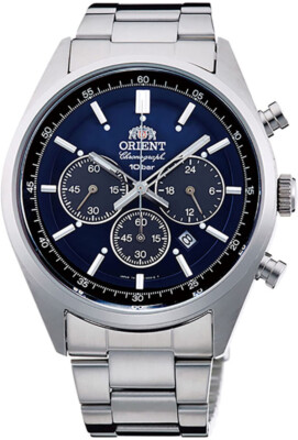 Orient Solar Panda Neo70' WV0021TX Blue Dial Chronograph Men Watch