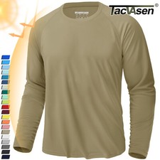 UPF50 Men's Long Sleeve Sun Protection UV Shirts Rash Guard Hiking Running Tops