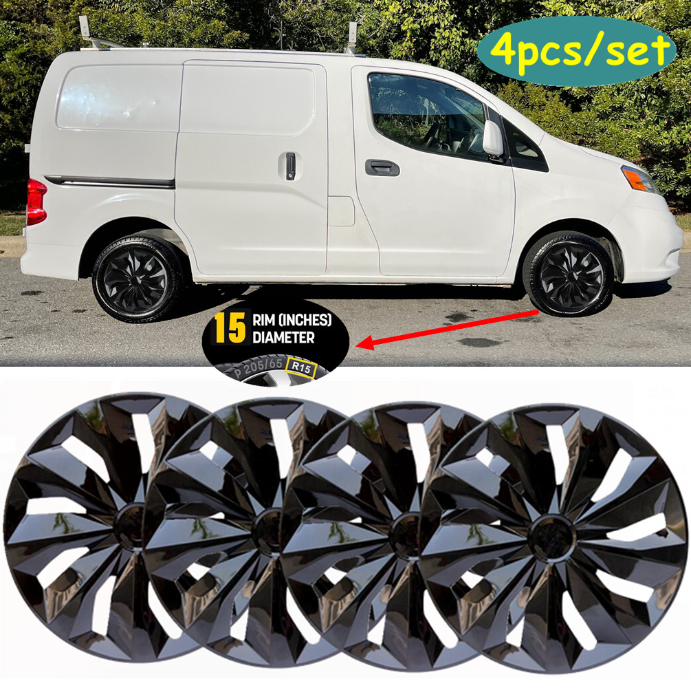 15-inch Snap-On Hubcaps for Nissan NV200 R15 Steel Wheels