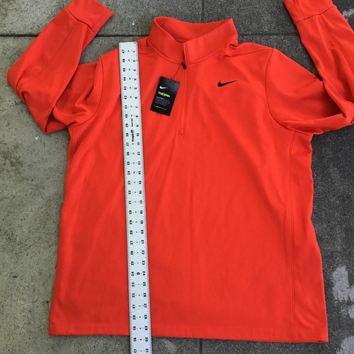 NWT Nike Therma-Fit Men's XXL Orange 1/4 Zip Pullover Fleece - Picture 6 of 10