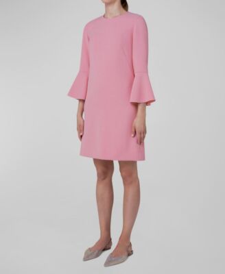 akris punto dress Akris punto Women's Lasercut Crepe Midi-Dress - Dark Blue