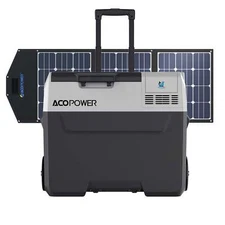 LiONCooler Pro Combo, PX40 Portable Solar Fridge Freezer (42 Quarts) Solar Panel