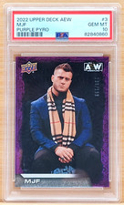 2022 UPPER DECK AEW MJF PURPLE PYRO #D/199 PSA 10 GEM MINT ALL ELITE WRESTLING