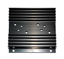 1pc Aluminum Heat Sink AK-109 L 100mm TO-3 holes set x2 100x101x26mm Black