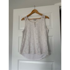 Feminine Romantic Lace Sleeveless Top Women's Large Fairy Core Whimsie Core
