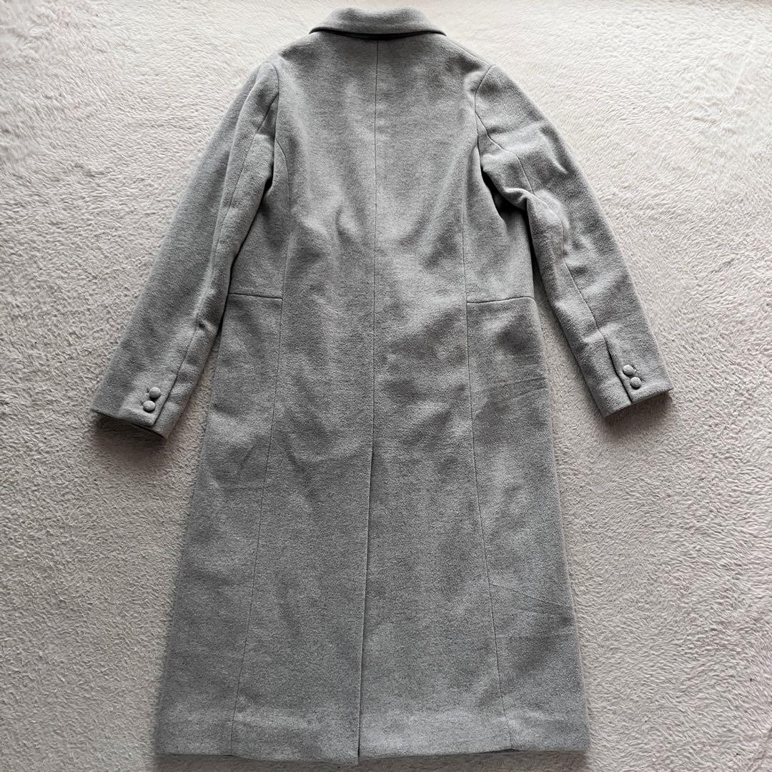 Ameri Vintage Chesterfield Long Coat Gray Double … - image 18