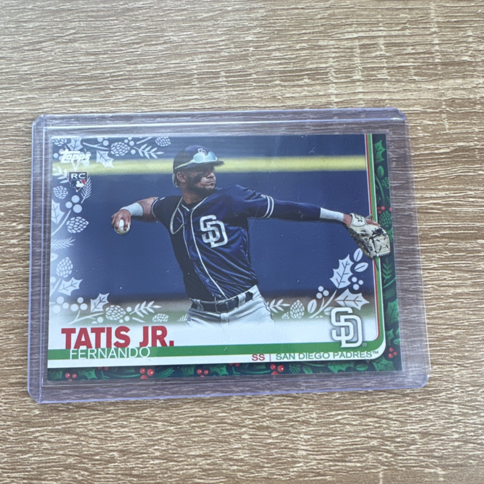 Topps 2019 Holiday SP Variation Rookie Fernando Tatis Jr. HW126 Padres Garland
