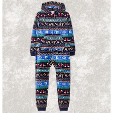 Cat Jack Kids Winter Holiday Christmas Pajamas With Hood Kids XS 4/5 New