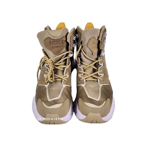 HOKA One One Anacapa GTX Mid Vibram Hiking Boots Shoes Women's 9.5 Tan New Beige - Picture 3 of 7