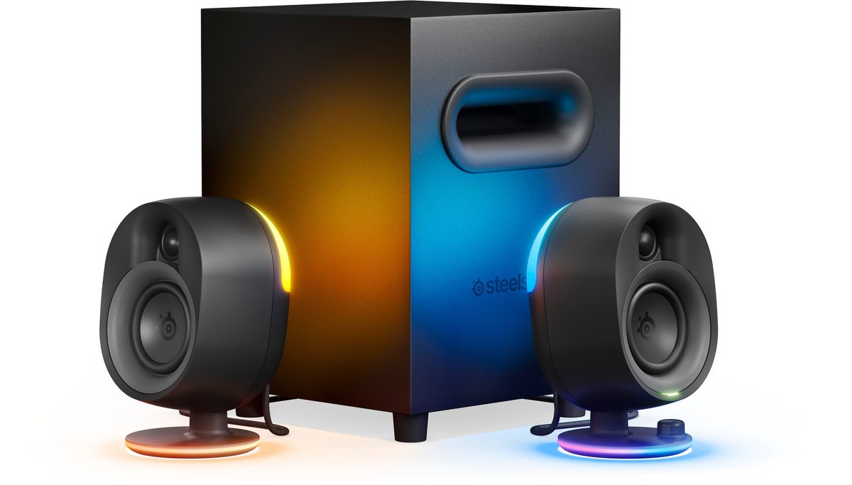 SteelSeries Arena 7 スピーカー 箱付き 美品 SteelSeries - Arena 7 2.1 Bluetooth Gaming Speakers with RGB