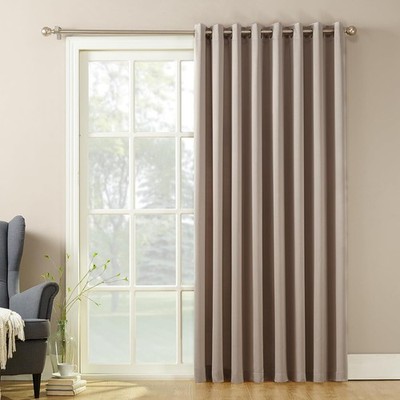 Sun Zero Sliding Door Curtain Panel 100x84 Stone