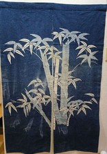 Indigo Bamboo Design Noren Curtain Japanese Style