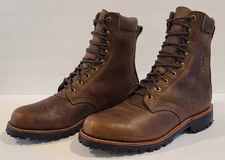 Chippewa Insulated 8” Soft Toe Oiled Leather Logger Boots 29414 Men's Size 9D 