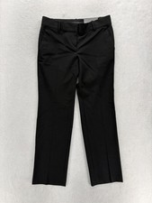 Ann Taylor The Straight Leg Dress Pants Womens 0P Black Slim Stretch Twill NWT