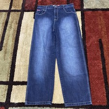 Vintage Y2K Southpole Dark Wash Red Tab Jeans Size 36X33