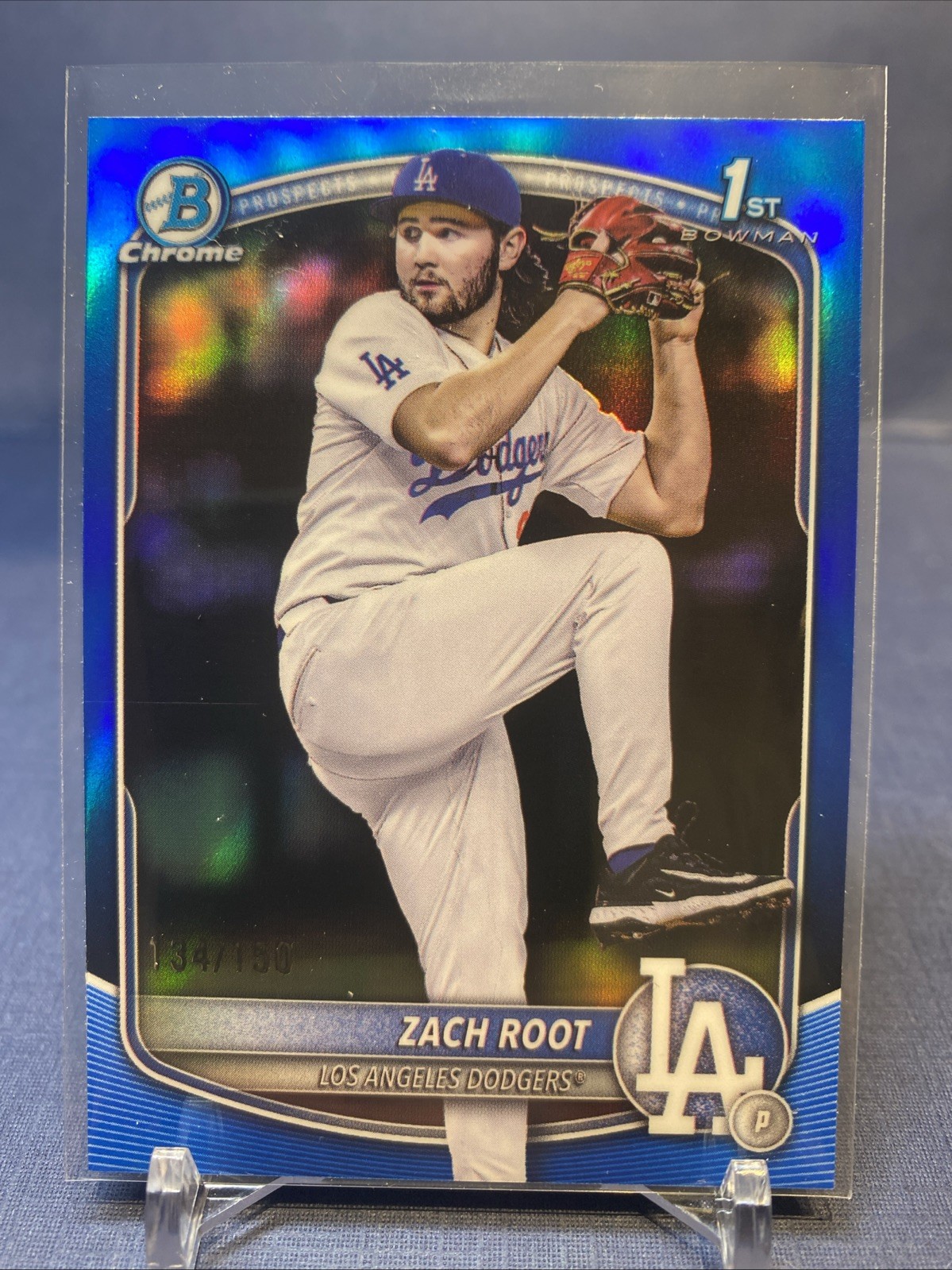 2025 Bowman Draft - Zach Root - 1st Chrome True Blue Refractor (RC) /150 💎