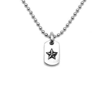 Chrome Hearts Silver Tiny Star Dogtag Necklace 75cm | eBay
