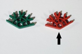 120 K'NEX Rare Red Connectors 4-Position (Green Size) Standard Replacement KNEX