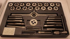 VINTAGE SEARS CRAFTSMAN 37 PIECE TAP AND DIE SET #9 52343 (READ) MISSING 1 PIECE