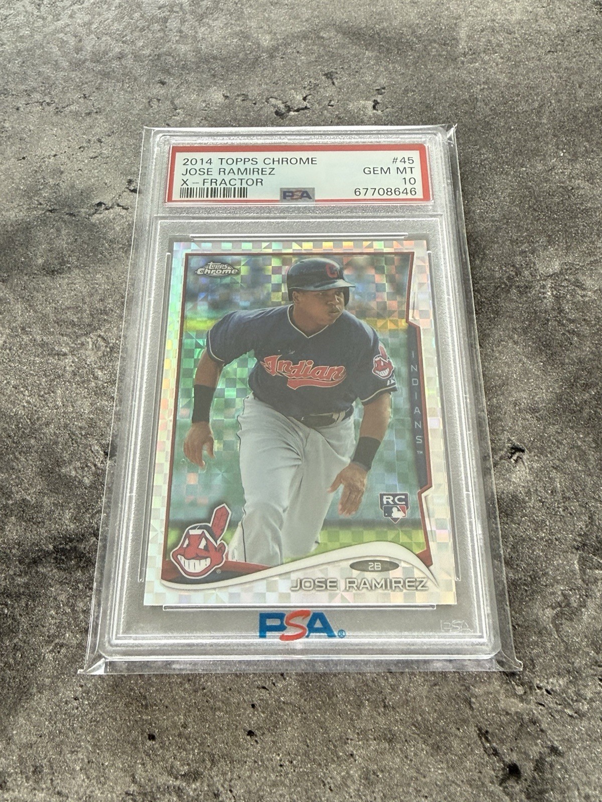 2014 Topps Chrome X-Fractor Jose Ramirez #45 PSA 10 Rookie Card