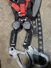 2 Palmer Safety Fall Tech DuraTech 72706TB3  SRL 6' Web Rebar Hooks With Harness