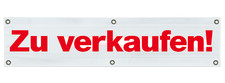 Werbebanner Zu verkaufen &ndash; PVC Banner mit &Ouml;sen &ndash; wetterfest &ndash; Breite 100cm