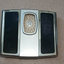 Salter 458 Vintage Mechanical Bathroom Scale Silver Black Rectangle