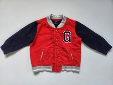 Baby Gap Boys Varsity Jacket Red Blue Sweater Fleece Jacket Letter G 18-24m