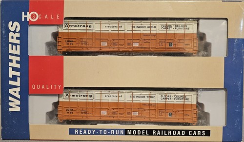 Walthers RTR HO Escala 2 Pack Armstong Thrall Puerta Caja Coche 932-27009 LUNX 4183 75 | Condition: Used