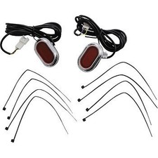 CUSTOM DYNAMICS CD-PLUG-RC Red Lens Chrome PLUGZ Antenna Grommet Lights