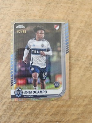 2025 Topps Chrome MLS Edier Ocampo Gold Wave Refractor /50 RC #54 Vancouver
