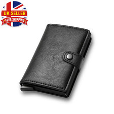 Anti Rfid Bank Credit Card Holder Wallets Men PU Leather Bank ID Cardholder Case
