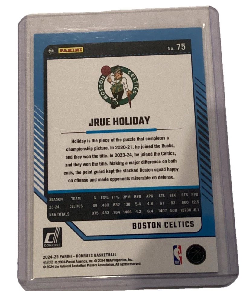 Cuñas Panini Donruss - Jrue Holiday #75 2024-25 Foto 2 de 2