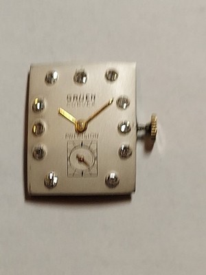 Gruen Curvex Precision 11 Diamonds Real White Natyral W.movement CAL 430 MENS