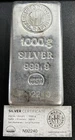 NADIR 1000G 1 kilo silver bar .999 purity - with Certification not in plastic