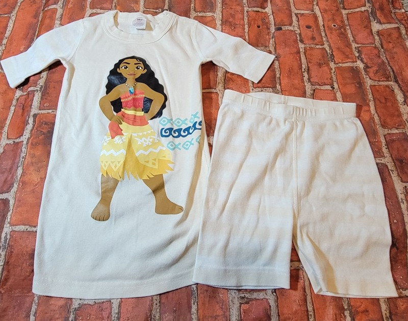 Hanna Andersson Disney Moana Short John Pajama Set Size 130 / 8 Pj Set Girls
