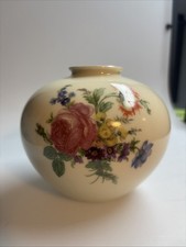 2601090 Fürstenberg Porzellan Elfenbein Vase Kugelvase Blumenvase Höhe 11 cm