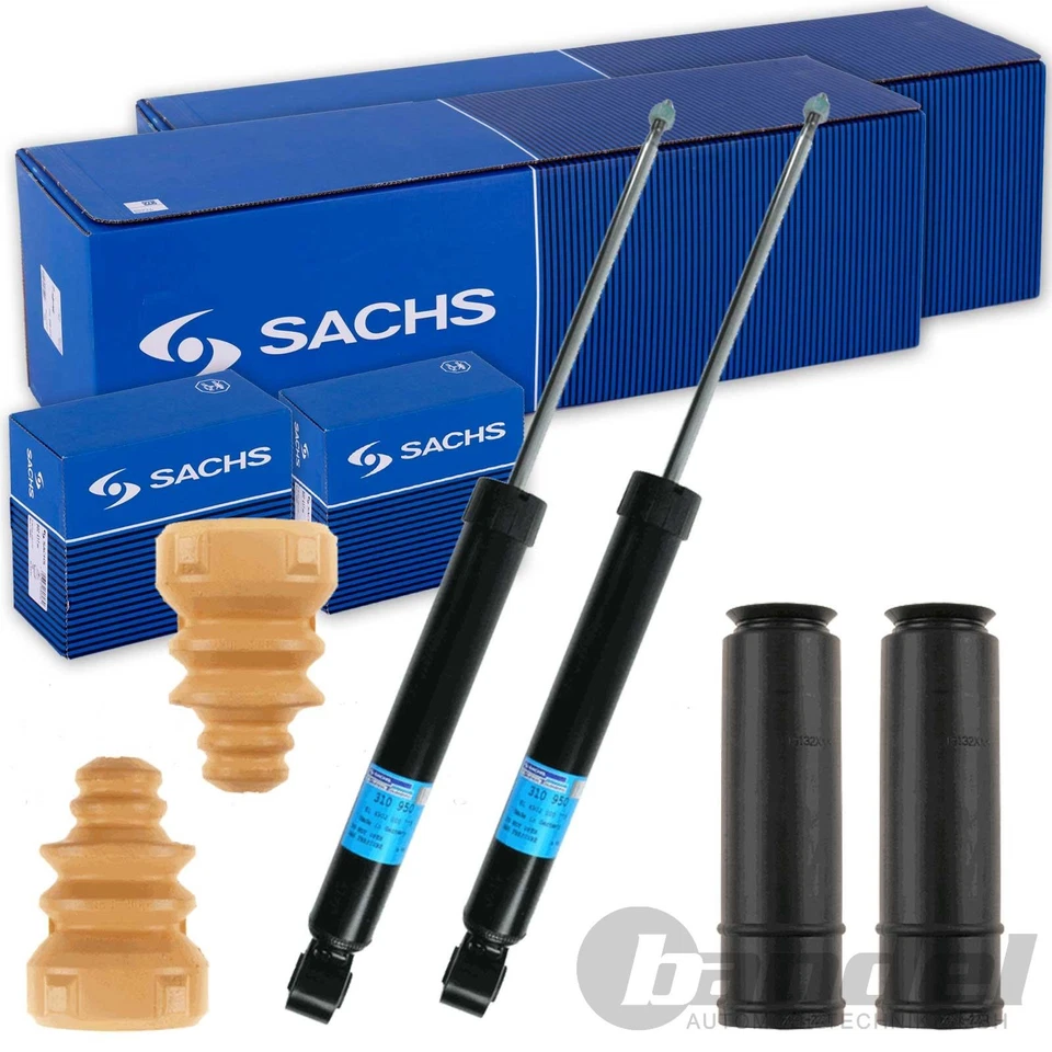 2X SACHS AMORTISSEURS + KIT DE PROTECTION ARRIÈRE Pour VW GOLF 5 6 SKODA OCTAVIA - Photo 1/1