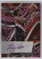 2021 Panini Spectra Aspiring Purple Prizm 11/35 Greg Brown III #AA-GB3 Auto 1d59