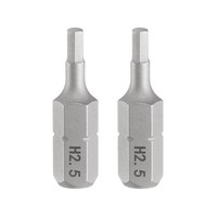 "2 StüCk H2.5 Sechskant-Schraubendreher-Bit 1/4\" Schaft 1\" LäNge Magnetisch"