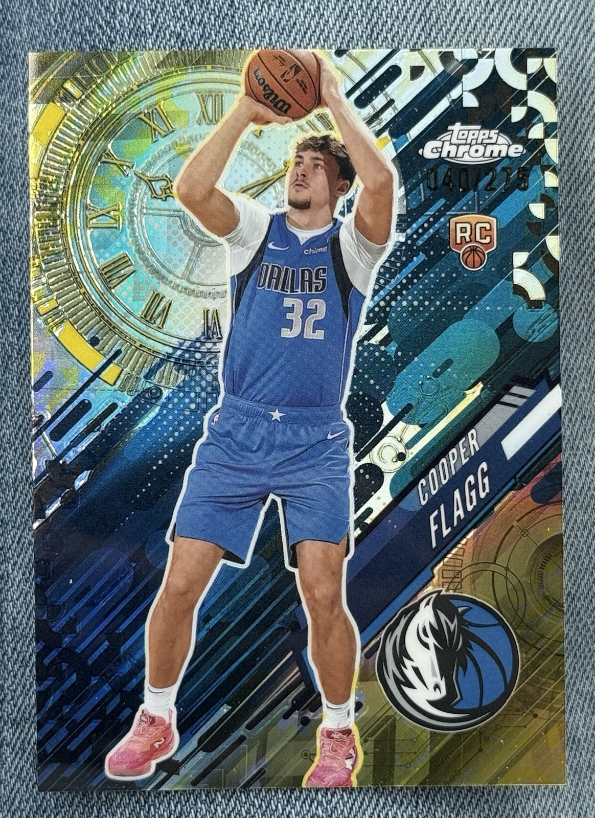 Cooper Flagg 2025-26 Topps Chrome GO TIME Rookie YELLOW REFRACTOR RC /275