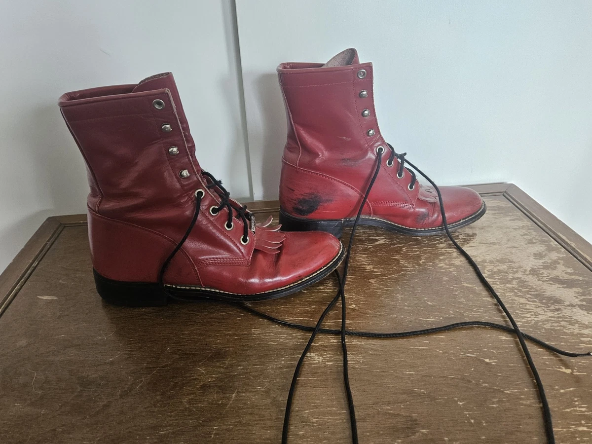 Justin Boots Lace Up Western Boots for Men | eBay