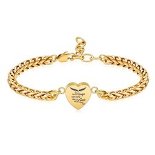 Heart Cremation Memorial Urn Bracelet for Ashes for Stainless Steel Adjustabl...