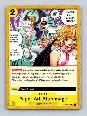 TCG One Piece Karte Paper Art Afterimage OP13-115 ENG Carrying On His Will
