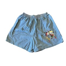 Vintage Disney Unlimited Mickey Mouse Jerry Leigh Womens Denim Shorts 20 90s