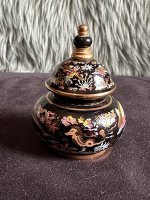 Vintage Sea Venus Perfume/ Balm Bottle Enamel Greece *Empty Pallini Attiki