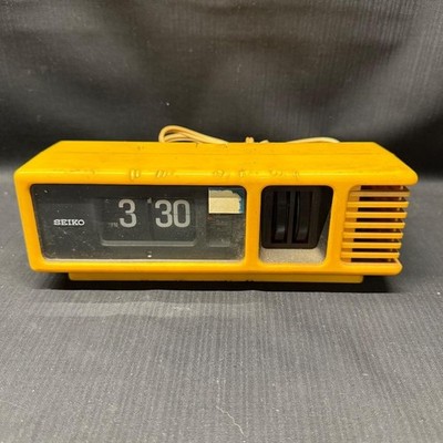 Seiko DP647 Gelb Flip Clock Digital Alarm 100V Funktioniert Retro Vintage Japan