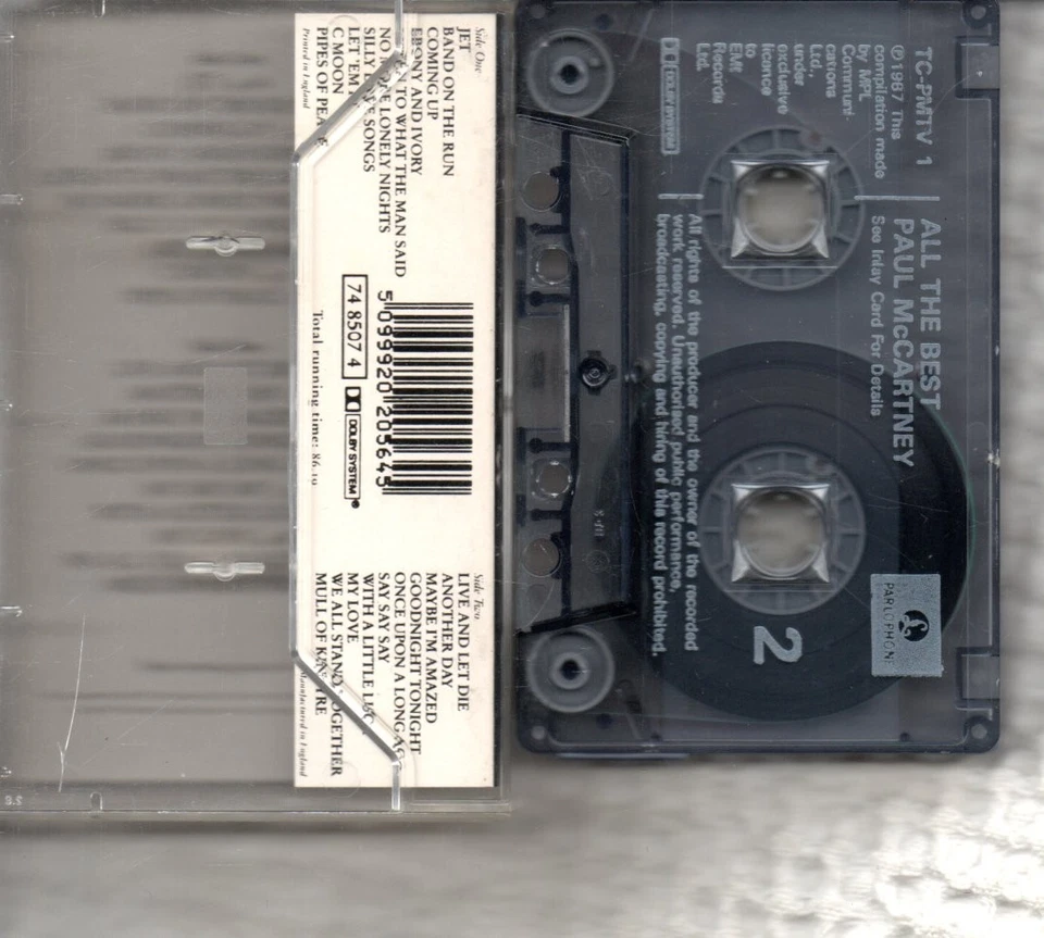PAUL McCARTNEY - All The Best - Cassette Tape Album *Greatest Hits* - Image 2 of 2